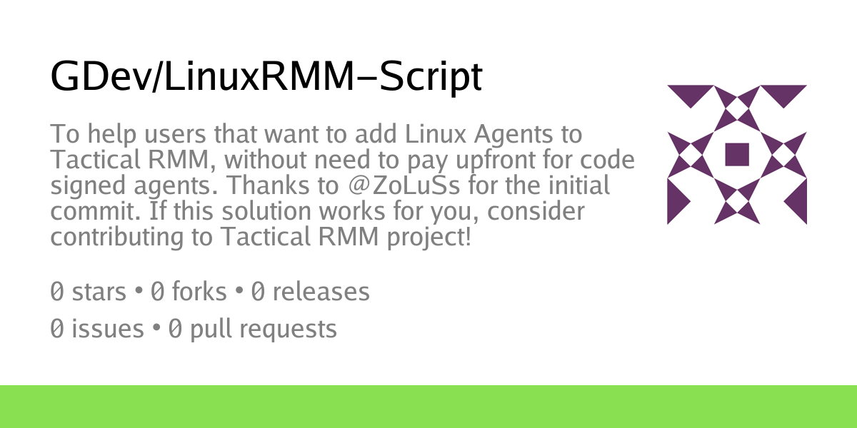 GDev/LinuxRMM-Script: To help users that want to add Linux Agents to ...